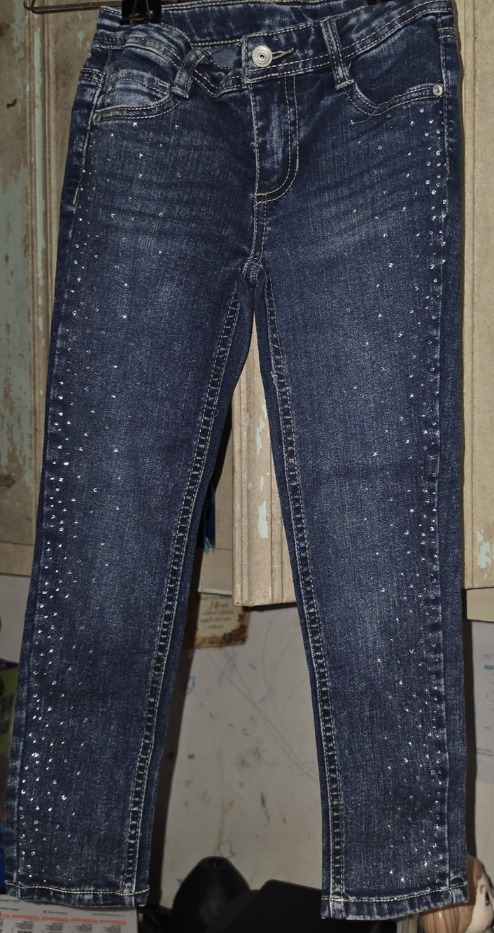 Member's Mark Girls Skinny Jeans Size Small (6/6x) NWOT bling adjustable waist